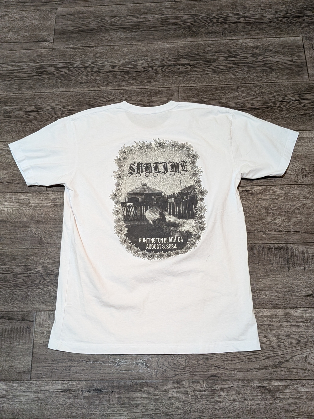 Sublime T Shirt Mens Large White US Open of Surfing 2024 Huntington Beach Jacks